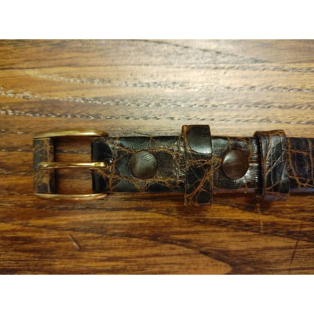 Dover Amazonas Baby Alligator Hide Leather Women's Belt Fits 29-31